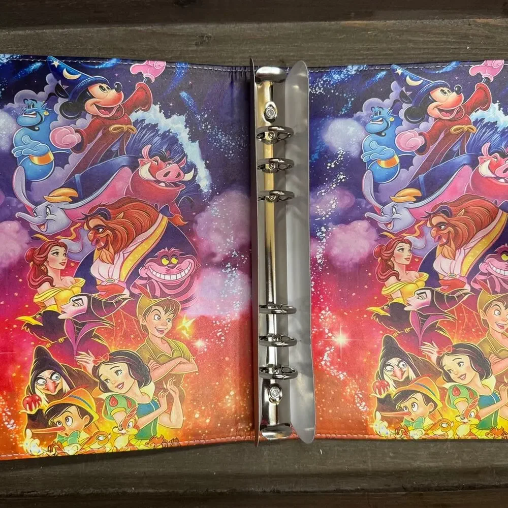Disney princesses and characters A5 Binder with matching printed paper